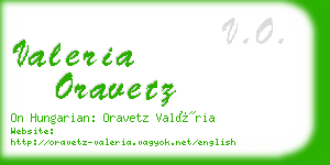 valeria oravetz business card